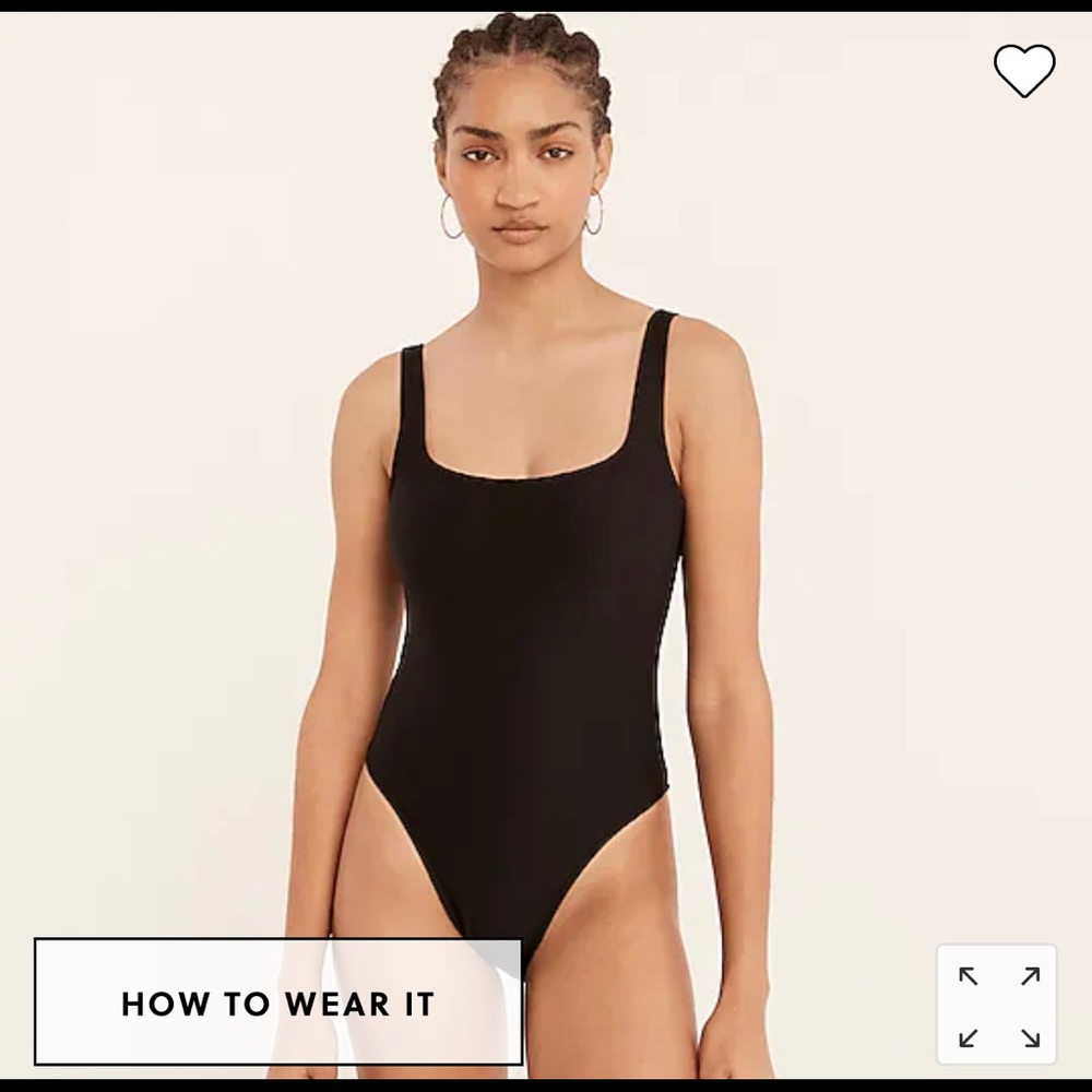 J Crew Ribbed Square neck one piece